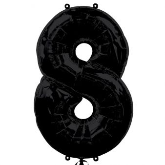 Black Number 8 Foil Balloon - 35"