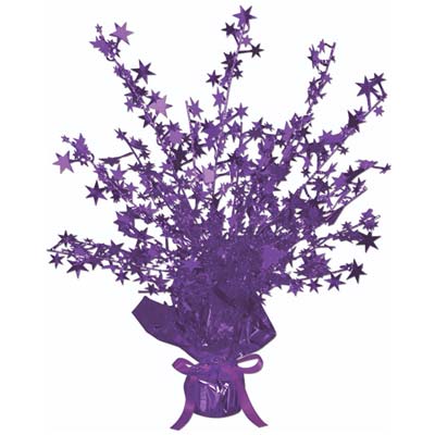 Purple Star Gleam 'n' Burst Centrepiece - 38.1cm