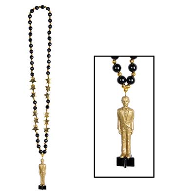 Beads with Awards Night Statuette - 91.4cm