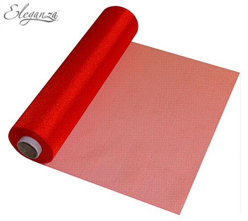 Eleganza Sheer Roll - Red - 25m