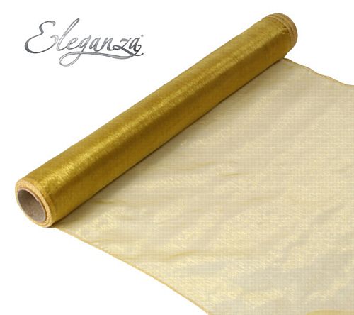 Eleganza Woven Edge Roll - Gold - 9m