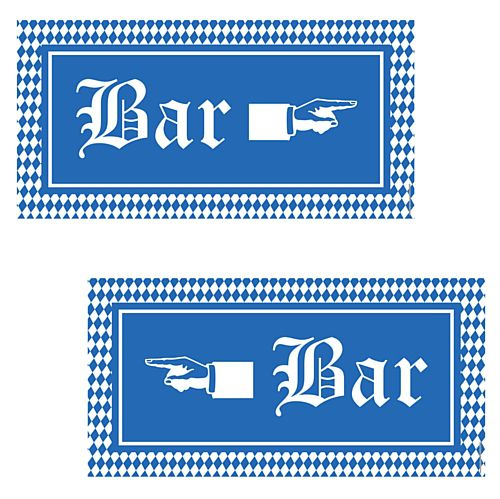 Oktoberfest Bar Signs - 58cm - Pack of 2