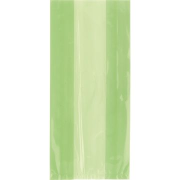 Lime Green Plastic Cello Bags - 28cm - Pack of 30