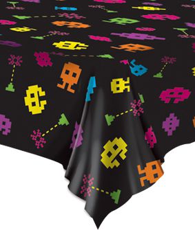 Plastic Totally 80's Tablecloth - 2.74m