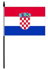 Croatia Cloth Table Flag - 4" x 6"