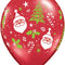 Santa & Christmas Tree Qualatex Balloons - 27.9cm - Pack of 10