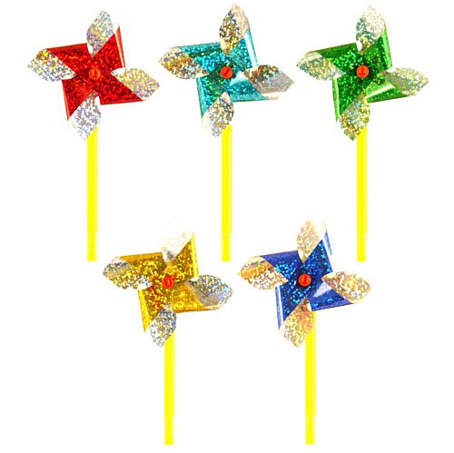 Mini Windmill - Assorted Colours - 6cm - Each