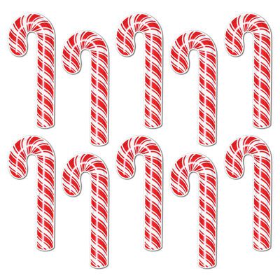 Mini Candy Cane Cutouts - 19.1cm - Pack of 10