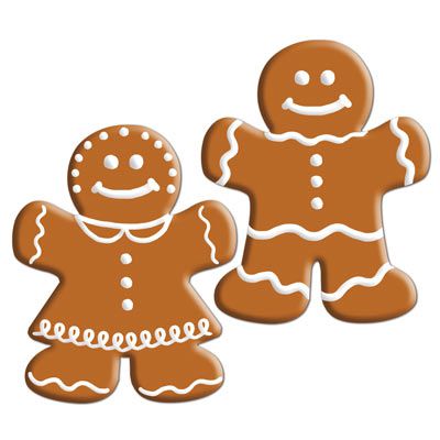 Mini Gingerbread Cutouts - 12.7cm - Pack of 10