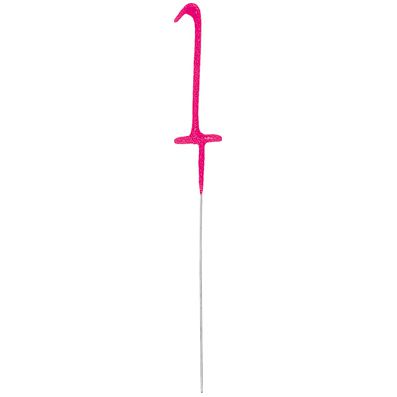 Pink Number 1 Party Sparkler - 17.8cm