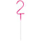 Pink Number 2 Party Sparkler - 17.8cm