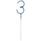 Blue Number 3 Party Sparkler - 17.8cm