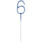 Blue Number 6 Party Sparkler - 17.8cm