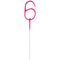 Pink Number 6 Party Sparkler - 17.8cm