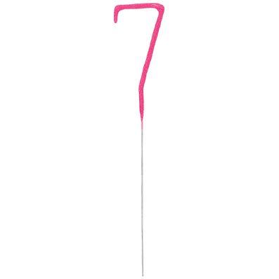Pink Number 7 Party Sparkler - 17.8cm