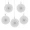 White Hanging Fan Decoration - 15.2cm - Pack of 5