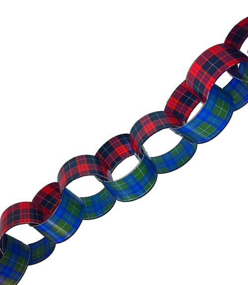 Paper Chain Sheet - Burns Night - Makes 85cm Length