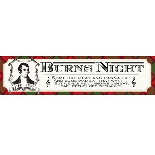 Burns Night Poetry Themed Banner - 120 cm x 29.7cm