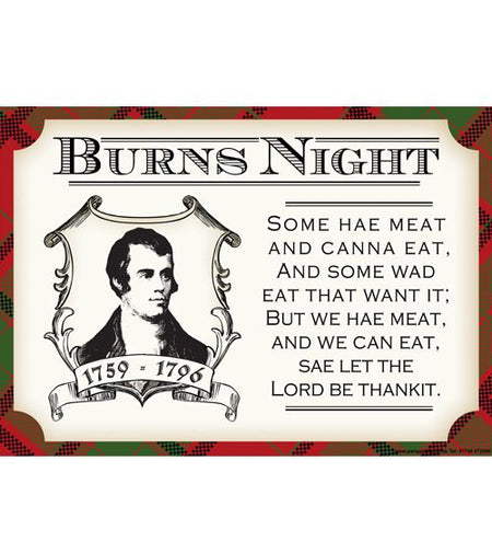 Burns Night Poetry Themed Poster - A3