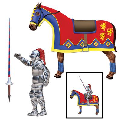Jouster Knight Jointed Cutout Wall Decoration - 82cm - Set of 3