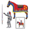 Jouster Knight Jointed Cutout Wall Decoration - 82cm - Set of 3