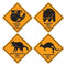 Australian Outback Road Sign Cutout Wall Decorations - 40.6cm - Pack of 4