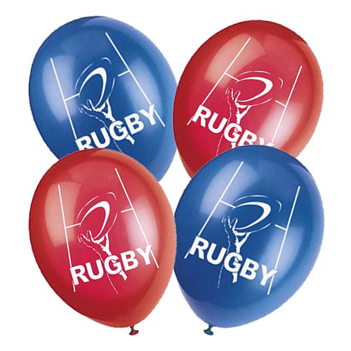Rugby Themed latex Balloons - Pack of 10