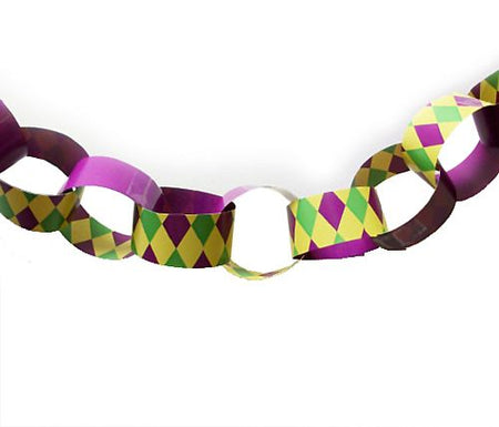 Mardi Gras Themed Paper Chain Kit - A3 Card