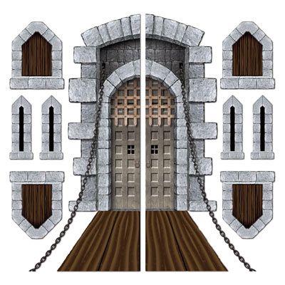 Castle Drawbridge Door & Window Props - 1.77m - Pack of 9