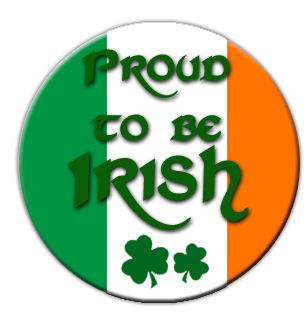 Proud To Be Irish Badge 58mm (Pinned Back) - Each