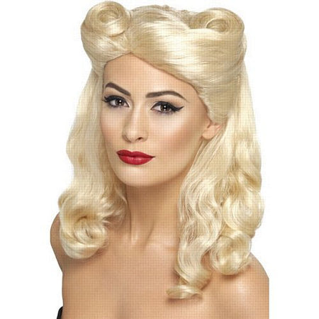 1940's Blonde Pin Up Wig – Party Packs - Main Image