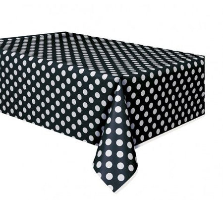 Black Dots Tablecloth - 2.74m