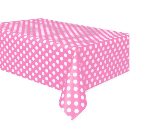 Pink Dots Tablecloth - 137cm x 274cm