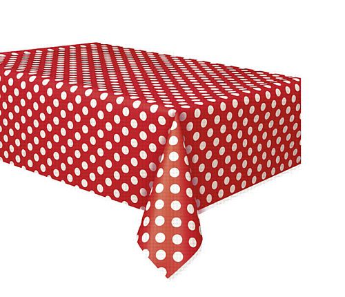 Red Dots Tablecloth - 137cm x 274cm
