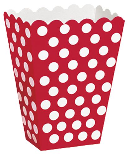 Red Dots Treat Boxes - Pack of 8
