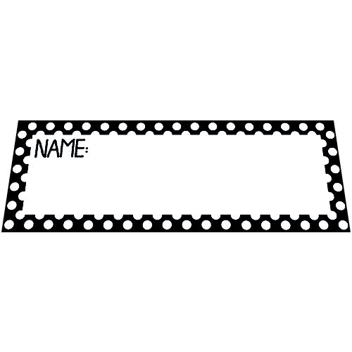 Black Polka Dot Placecards - Pack of 8