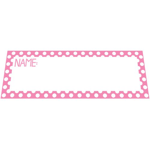 Pink Polka Dot Placecards - Pack of 8