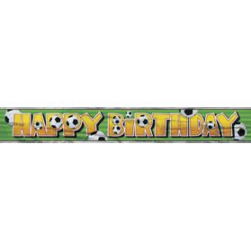 3-D Football Foil Birthday Banner - 3.66m