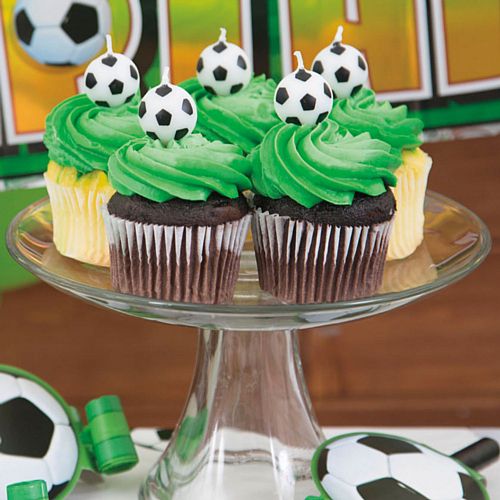 3-D Football Pick Candles - Pack of 6
