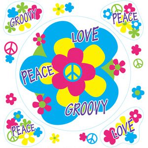 60's Peel 'N Place - 38.1cm - 5 Per Sheet