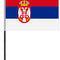 Serbia Cloth Table Flag - 4