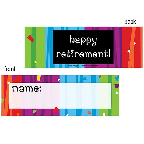 Retirement Confetti Placecards - Pack of 8