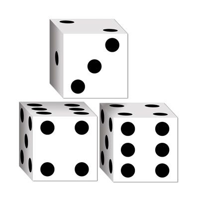 Dice Favor Boxes - 8.3cm - Pack of 3
