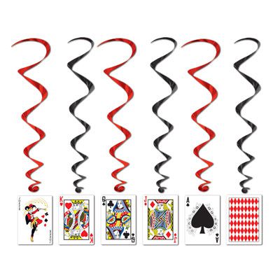 Playing Card Whirls - 1.02m - Pack of 5