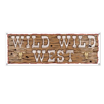 Wild Wild West Sign Banner - 1.52m