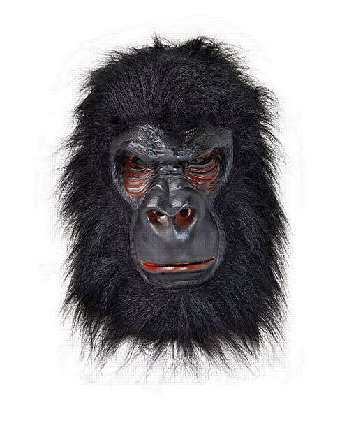 Gorilla Mask - Black Hair