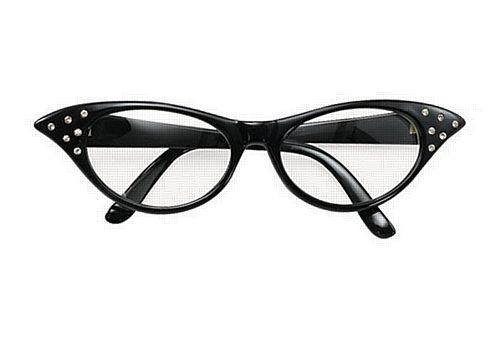 Black 50's Style Glasses