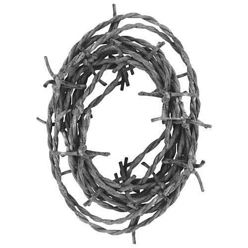 Silver Barbed Wire Garland - String Material - 3.7m