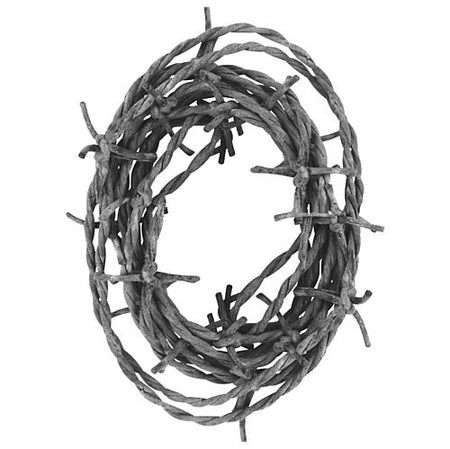 Silver Barbed Wire Garland - String Material - 3.7m