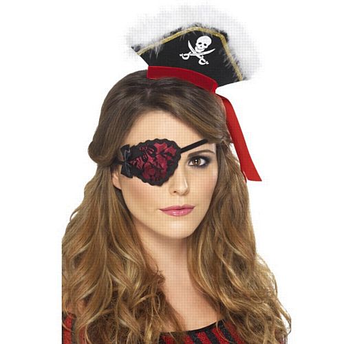 Pirate Eyepatch, Red Lace